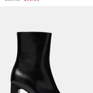 Black Leather Ankle Boots